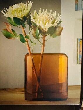 NUDE Amber Glass Vase, Layers